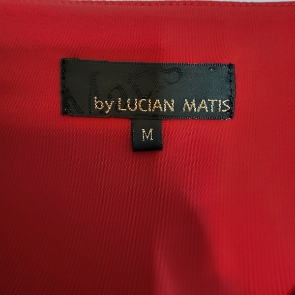 Lucian Matis Red Dress Size M - Picture 4 of 11